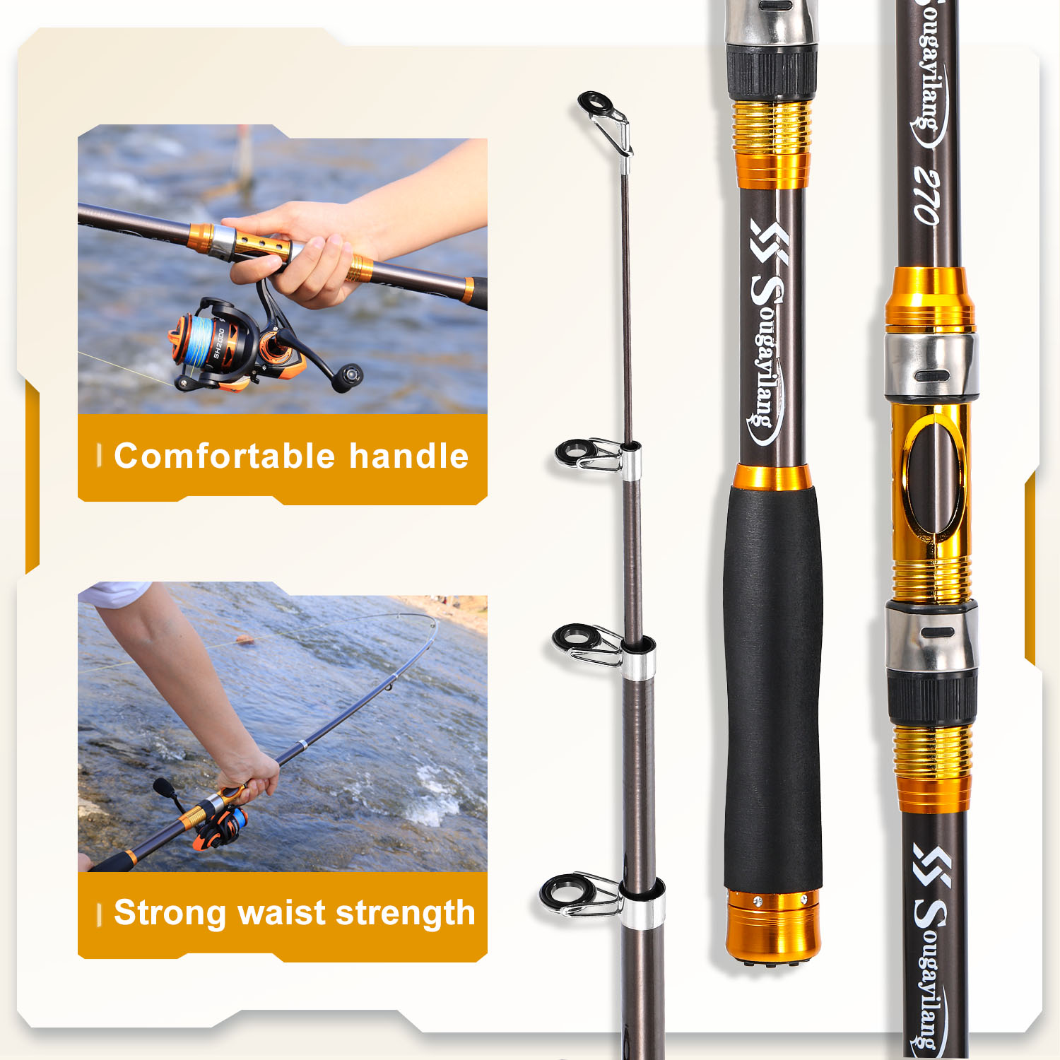 Sougayilang 2.1m-3.0m Spinning - Fishing Rod Surf review and price