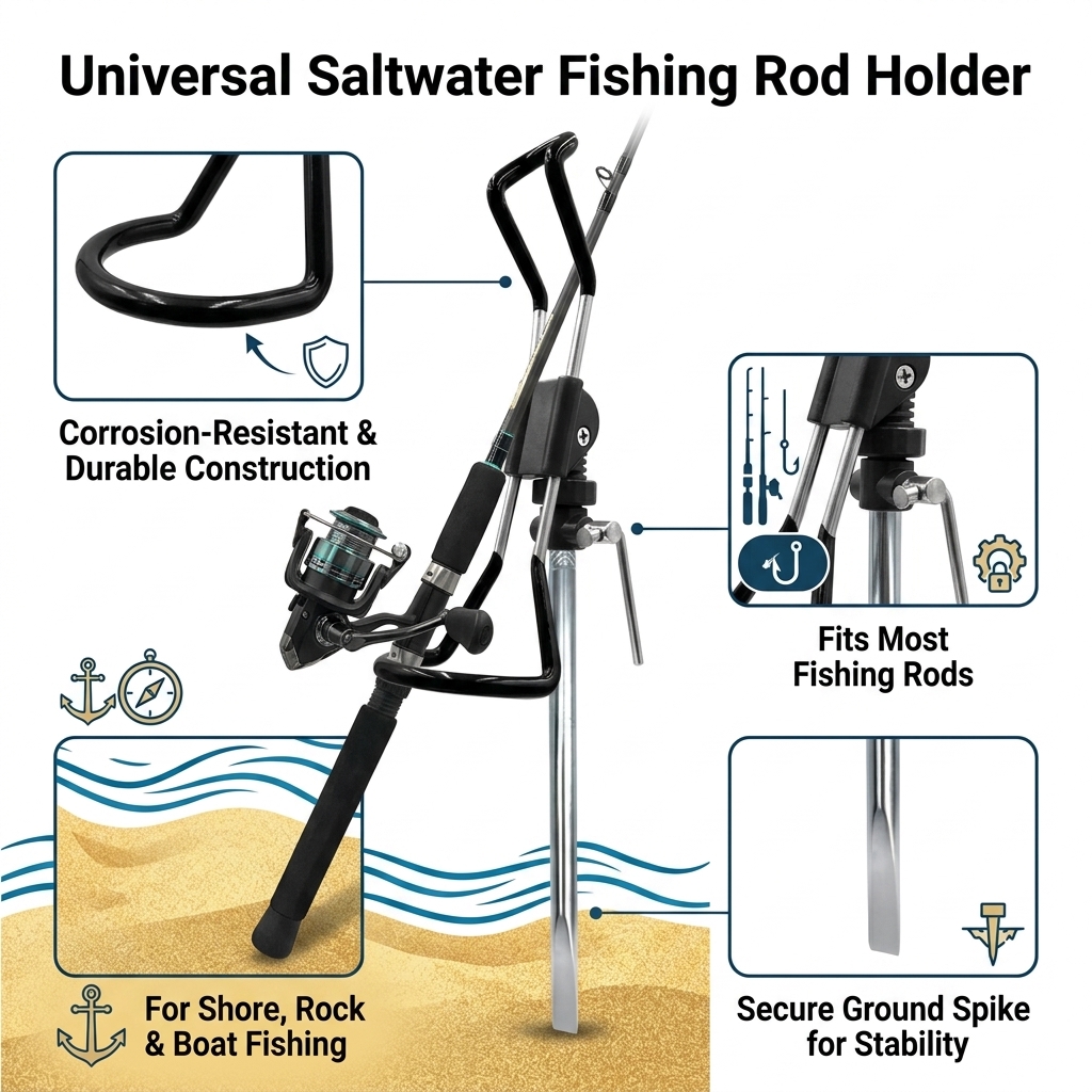 Universal Fishing Rod Support  - Fishing Rod Rack review and price