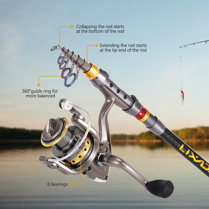 Lixada Telescopic Fishing Rod  - Fishing Rod Surf review and price